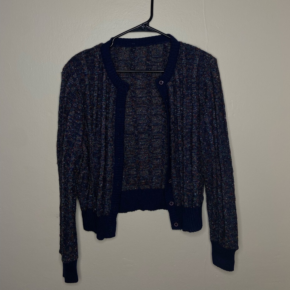 gorgeous vintage knit cardigan circa 1980's missing the tags